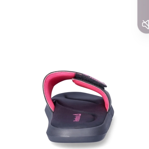 Reebok Women's Gray and Pink Slide Sandals -10 - Picture 3 of 5